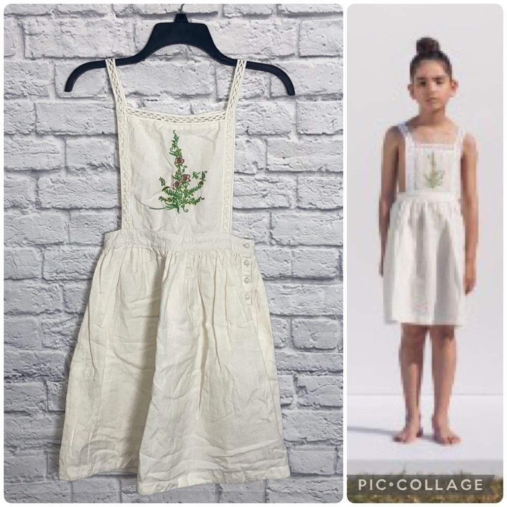 The New Society Girl's 12 Cream Linen Jacinthe Dress